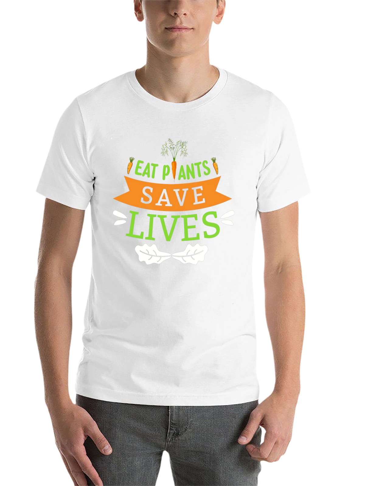Eat Plants Save Lives Graphic T-Shirt