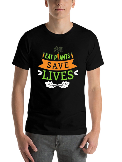 Eat Plants Save Lives Graphic T-Shirt