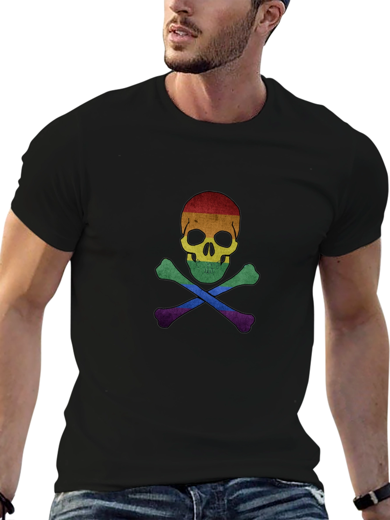 Rainbow Pride Skull & Crossbones T-Shirt