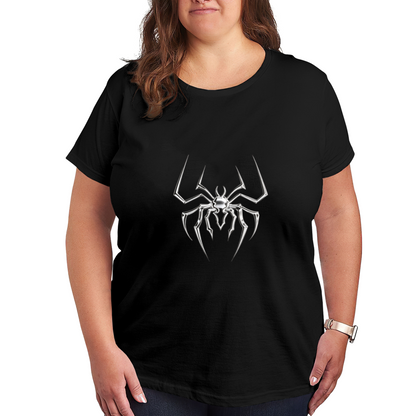 Metallic Spider Hero Streetwear Black Tee