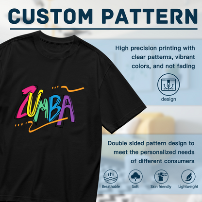 Colorful Graffiti Zumba Dance Fitness Tee