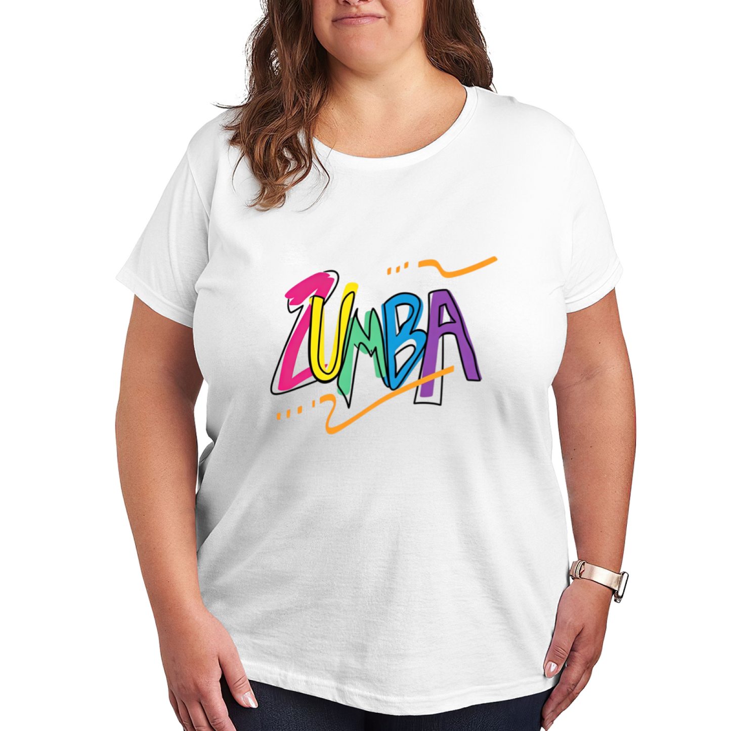 Colorful Graffiti Zumba Dance Fitness Tee