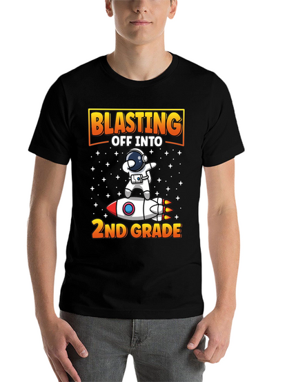 Blasting Off To 2nd Grade T-Shirt Astronaut Rocket