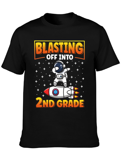 Blasting Off To 2nd Grade T-Shirt Astronaut Rocket