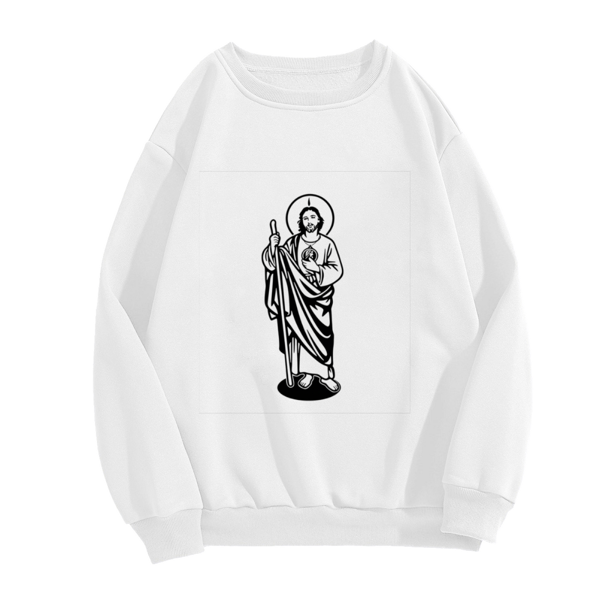 Classic Saint Jude Silhouette Art Crewneck Sweatshirt