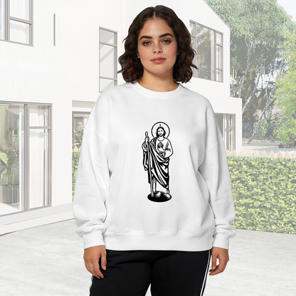 Classic Saint Jude Silhouette Art Crewneck Sweatshirt