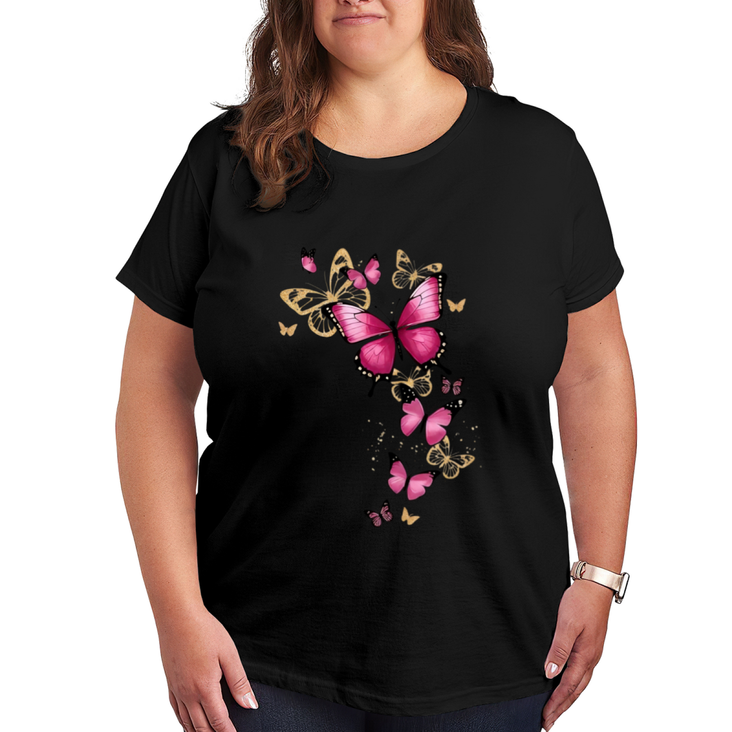 Emerald Green Butterfly & Rose Magical Floral Shirt