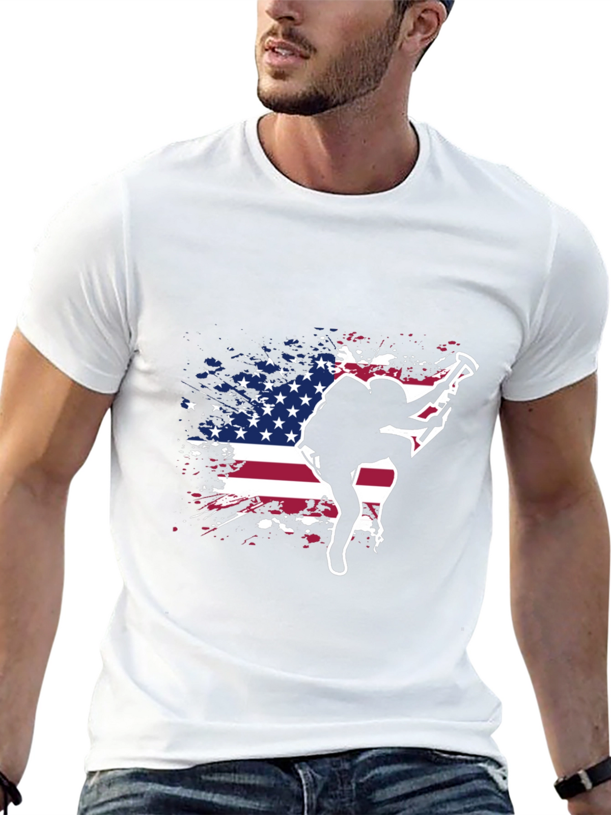 Patriotic Rock Climbing T-Shirt