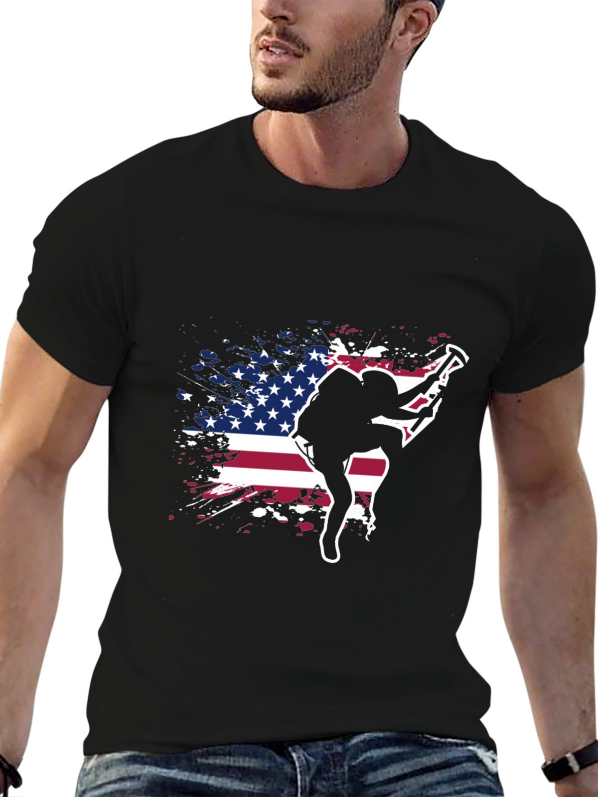 Patriotic Rock Climbing T-Shirt
