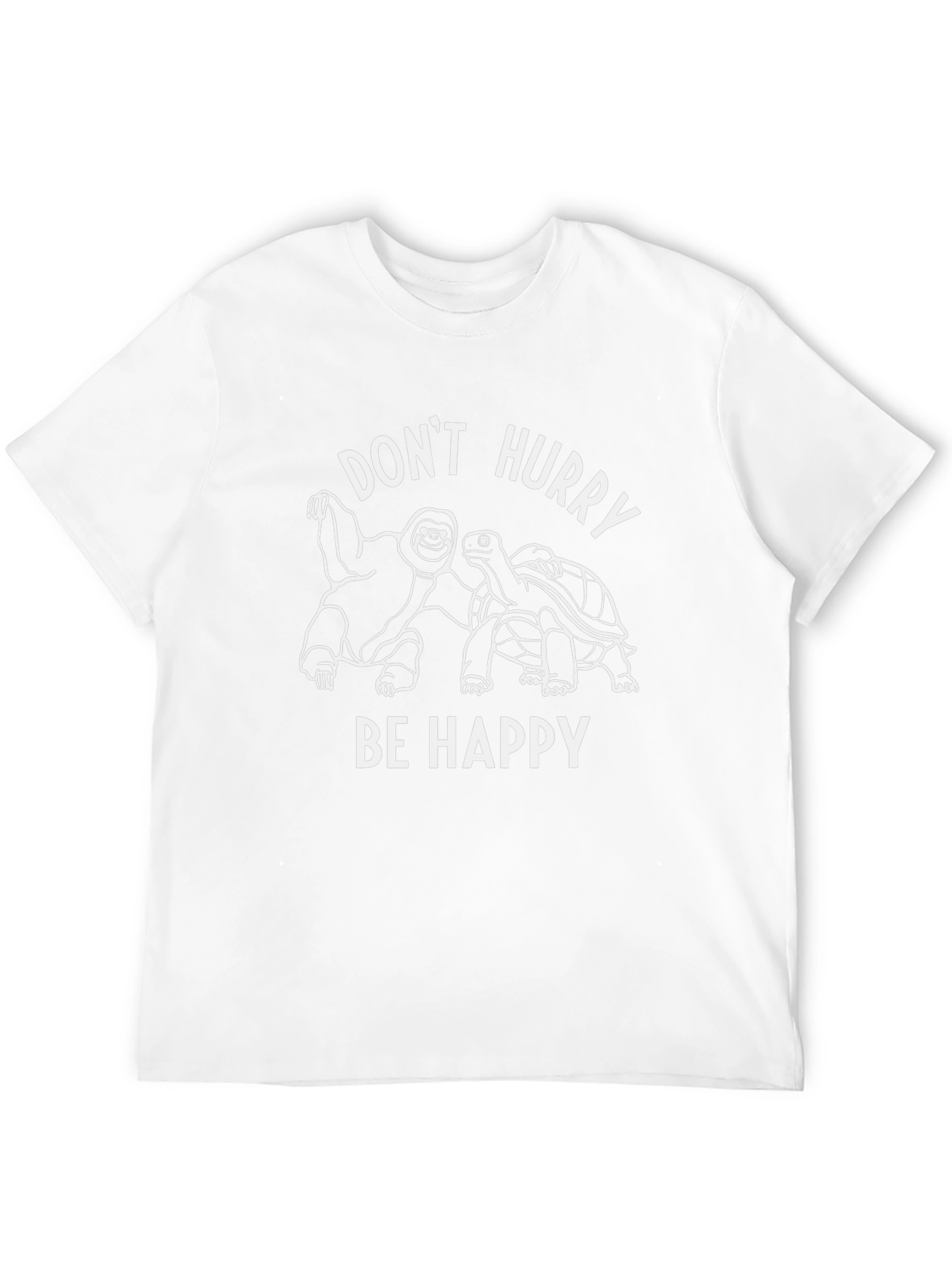 Dont Hurry Be Happy Black Graphic Tee