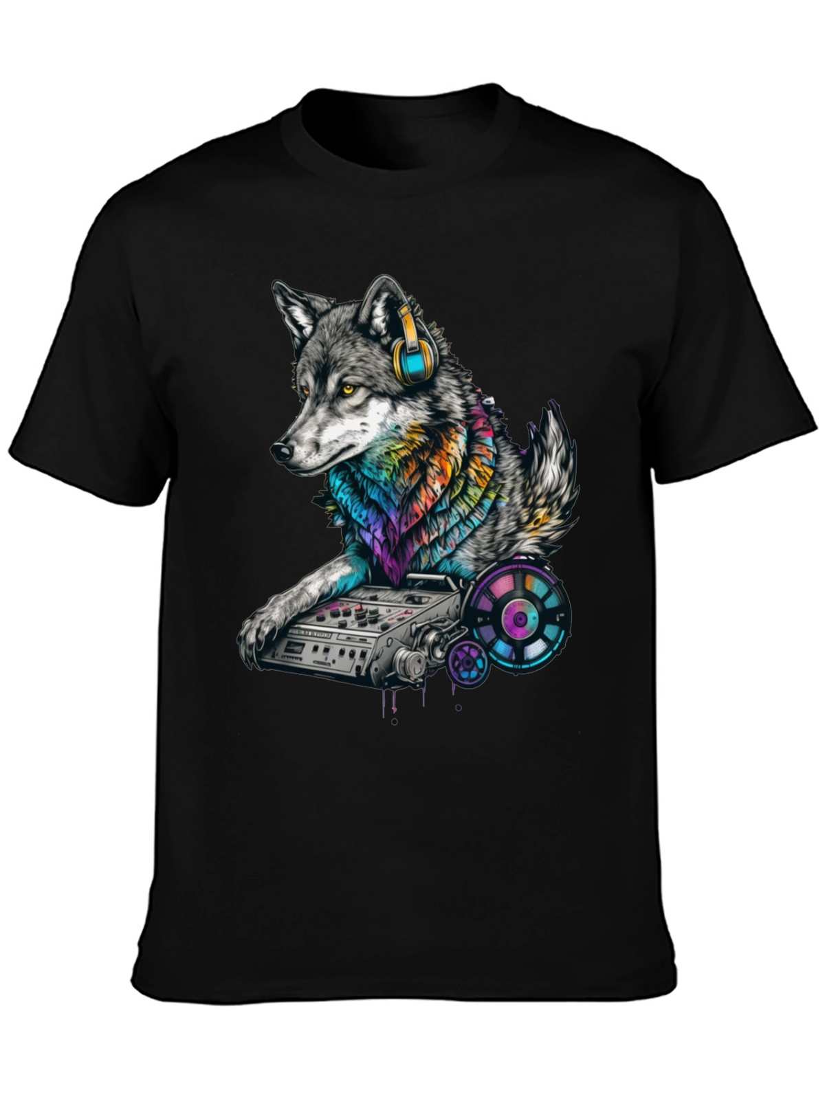 DJ Wolf Graphic T-Shirt - Unique Music Lover Tee