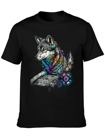 DJ Wolf Graphic T-Shirt - Unique Music Lover Tee