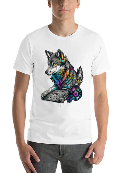 DJ Wolf Graphic T-Shirt - Unique Music Lover Tee