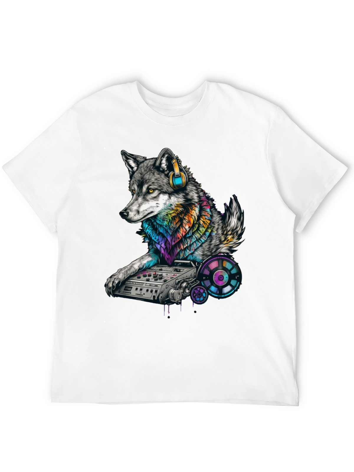 DJ Wolf Graphic T-Shirt - Unique Music Lover Tee