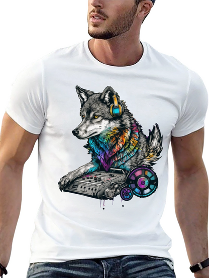 DJ Wolf Graphic T-Shirt - Unique Music Lover Tee