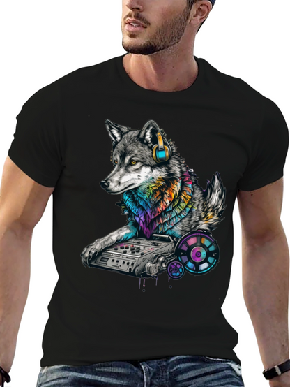 DJ Wolf Graphic T-Shirt - Unique Music Lover Tee