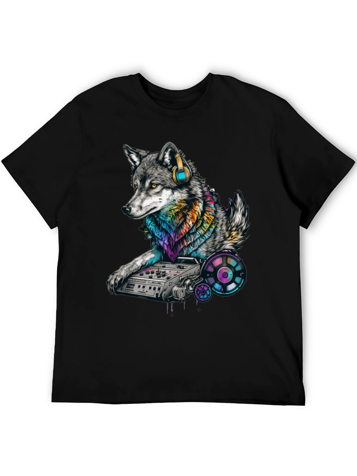 DJ Wolf Graphic T-Shirt - Unique Music Lover Tee