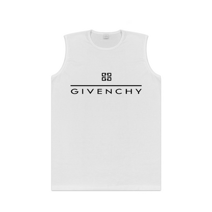 4G Square Logo Letter Graphic Print Tank Top Unisex Cotton Sleeveless T-Shirt Loose Casual Summer Vest Multiple Colors Available