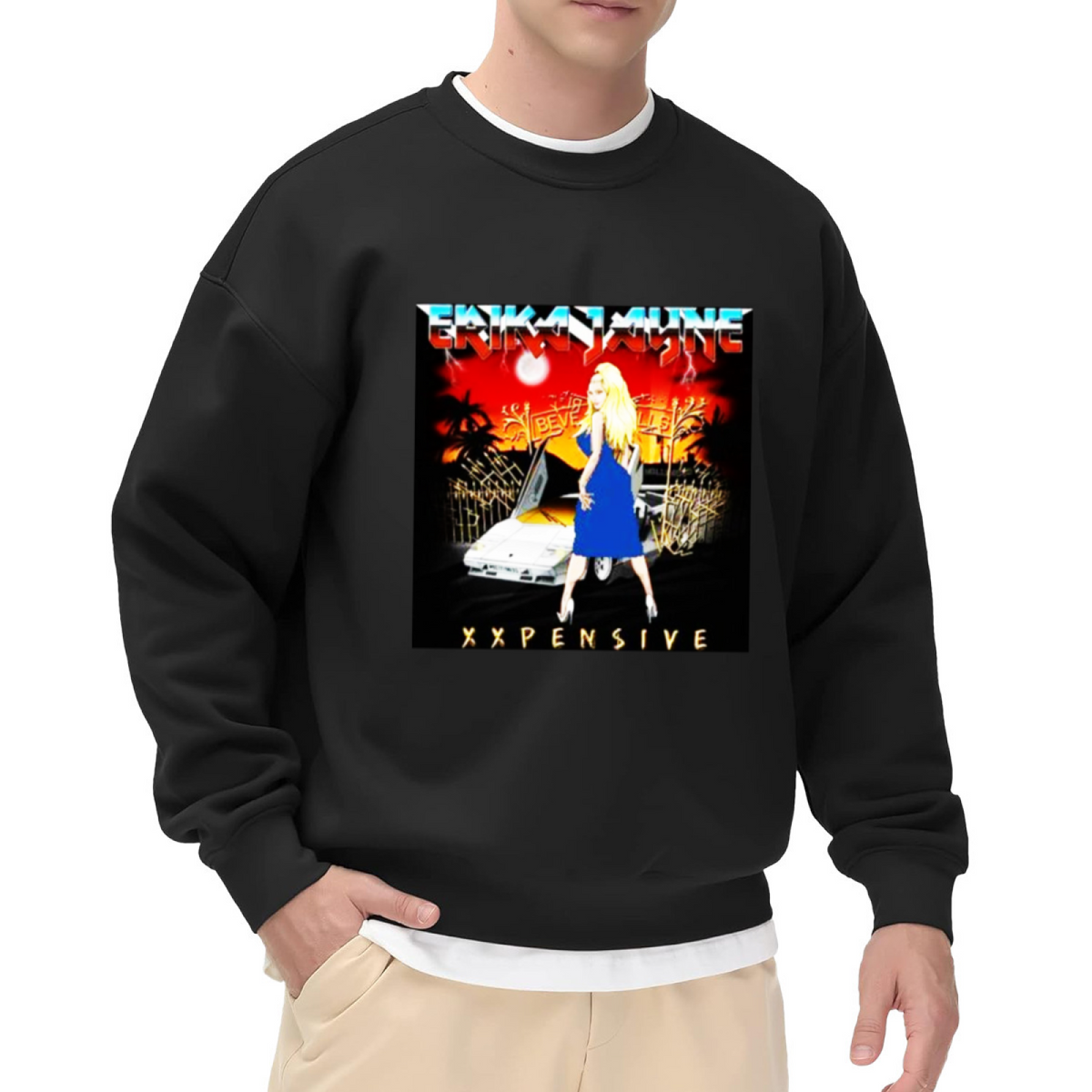 Erika Jayne XXpensive Retro Pop Culture Art Crewneck Sweatshirt