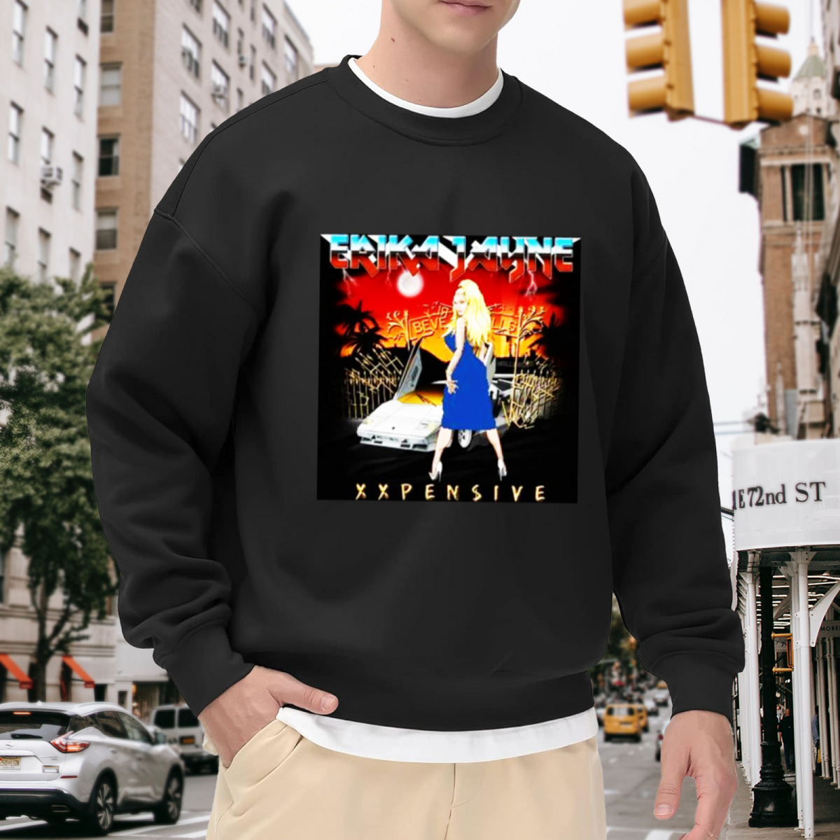 Erika Jayne XXpensive Retro Pop Culture Art Crewneck Sweatshirt