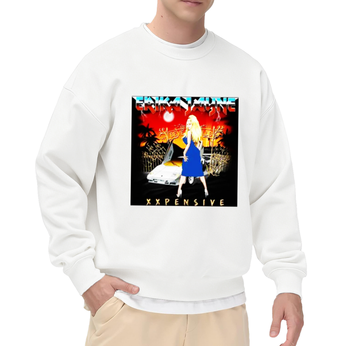 Erika Jayne XXpensive Retro Pop Culture Art Crewneck Sweatshirt