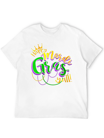 Mardi Gras Yall Graphic Tee - Black