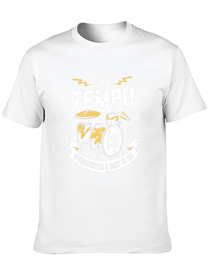 Tempo Drummer T-Shirt: Funny Musician Tee