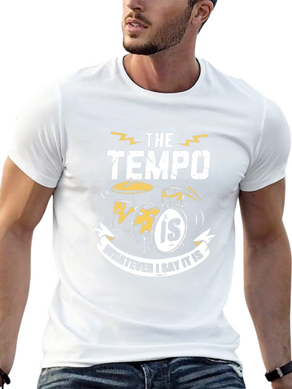 Tempo Drummer T-Shirt: Funny Musician Tee