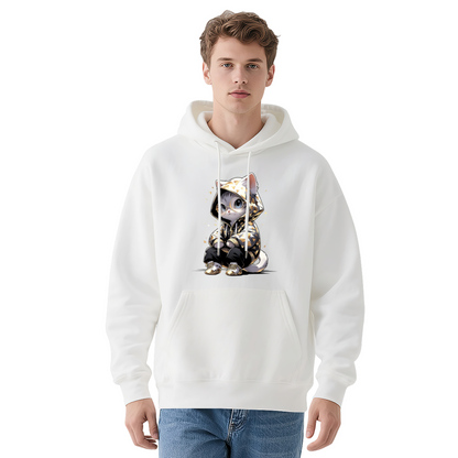 Hip?Hop Style Cool Kitty Red Hoodie