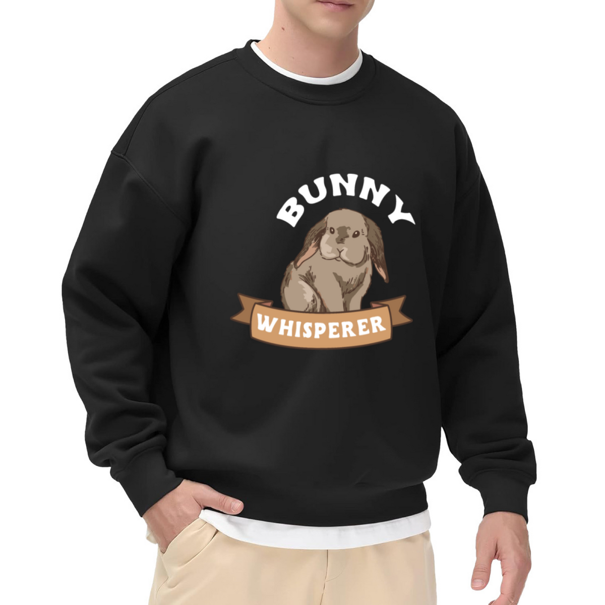 Cute Bunny Whisperer Rabbit Pet Lover Crewneck Sweatshirt