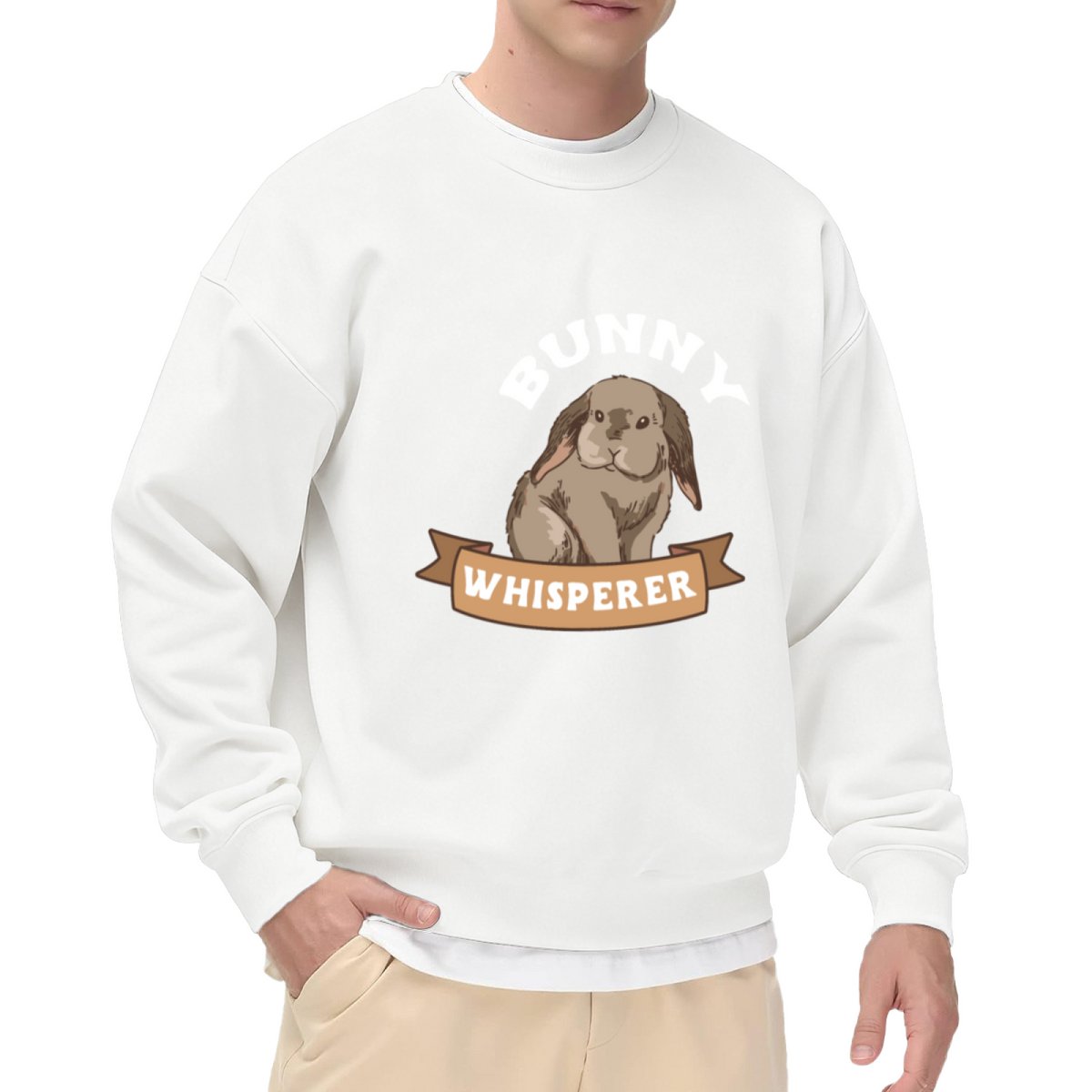 Cute Bunny Whisperer Rabbit Pet Lover Crewneck Sweatshirt