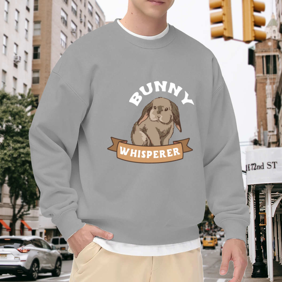 Cute Bunny Whisperer Rabbit Pet Lover Crewneck Sweatshirt
