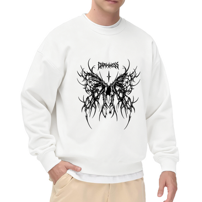 Dark Gothic Thorn Butterfly Crewneck Sweatshirt