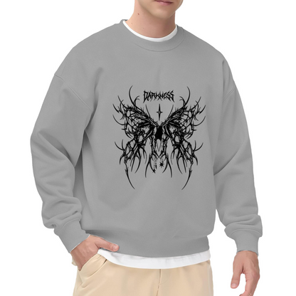 Dark Gothic Thorn Butterfly Crewneck Sweatshirt