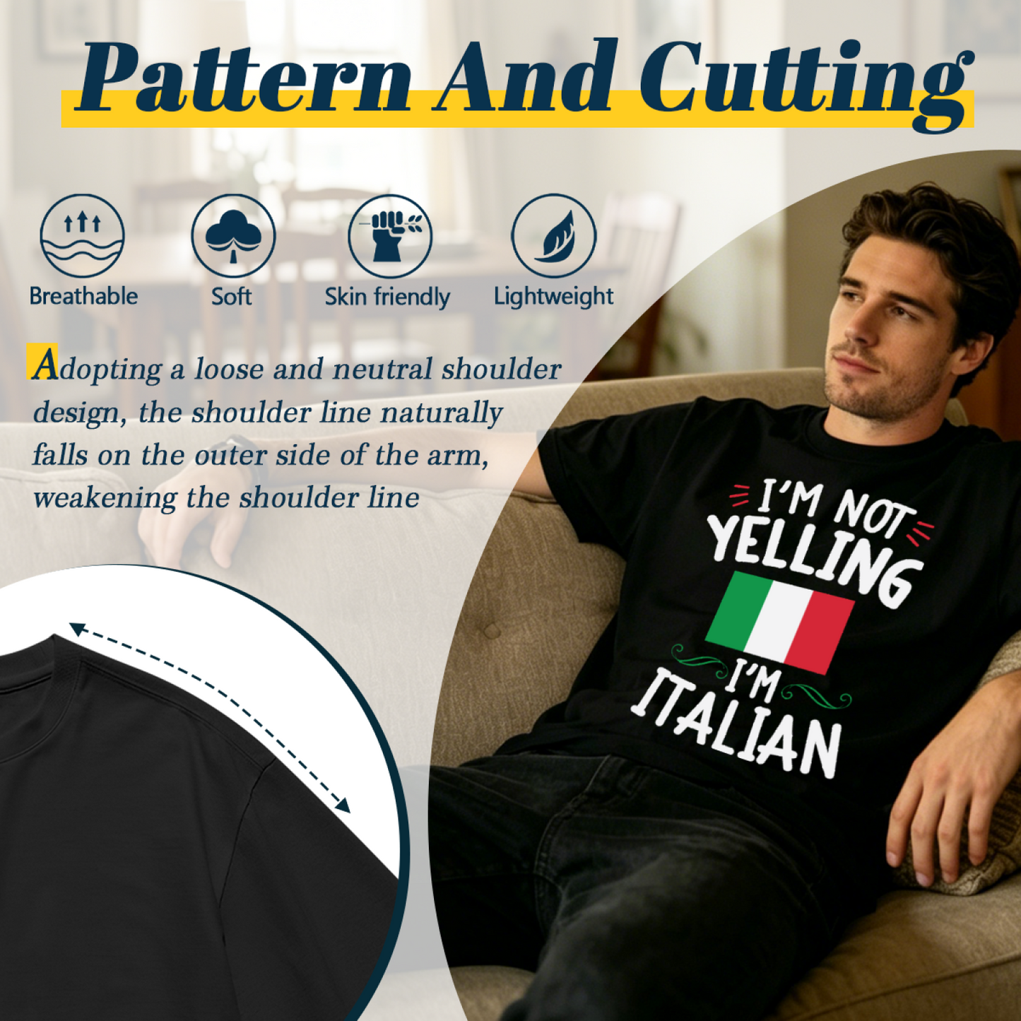 Men's Minimal Simple Letter Print Streetwear Short Sleeve T-Shirt
