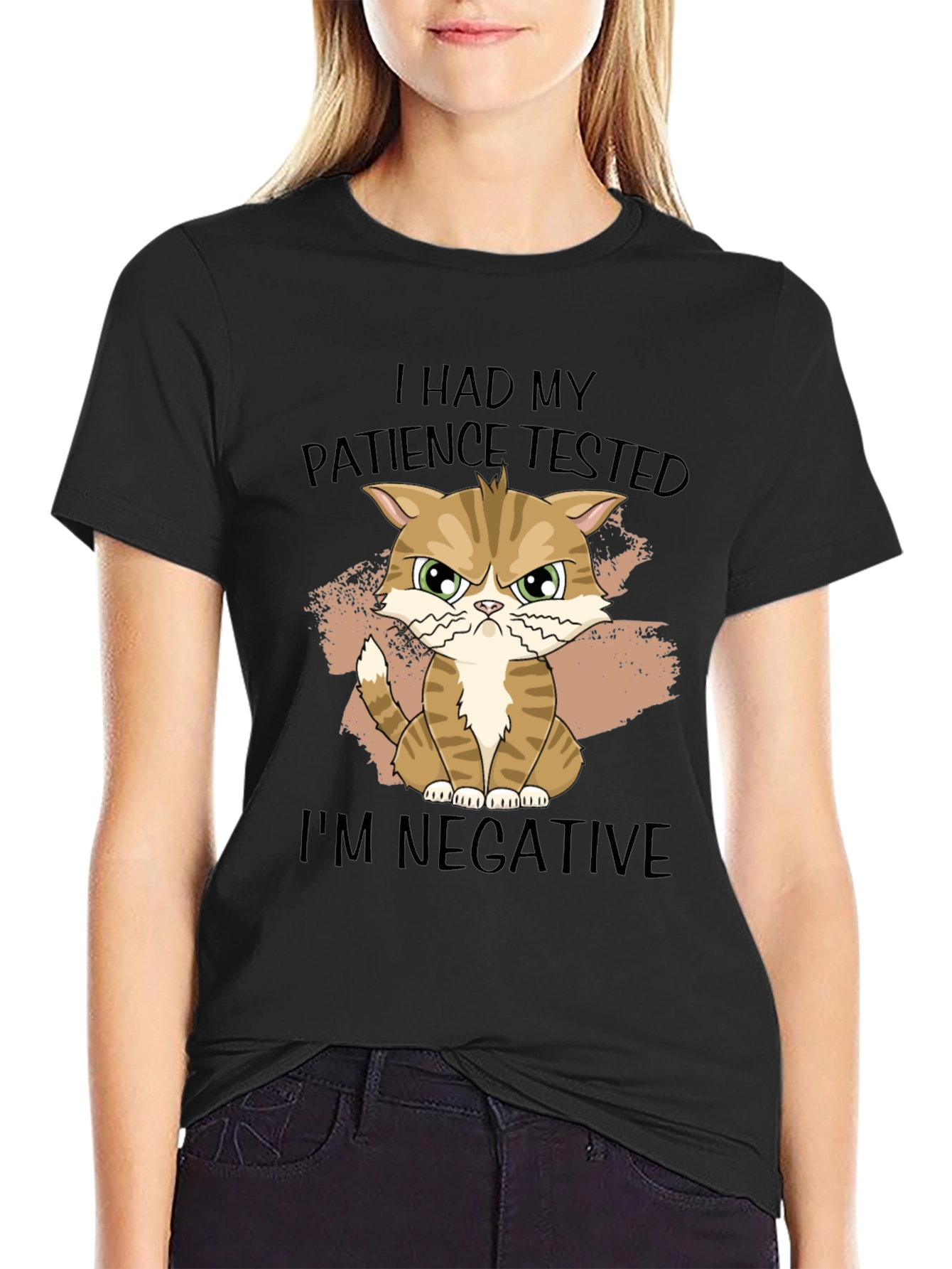 Patience Tested Cat Graphic T-Shirt