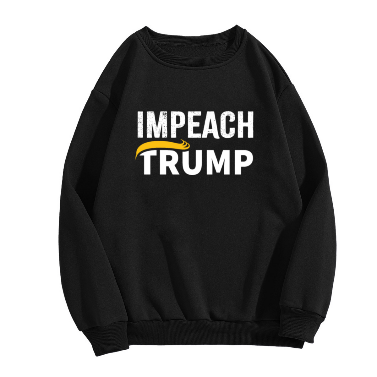 Impeach Trump Political Statement Graphic Crewneck Sweatshirt
