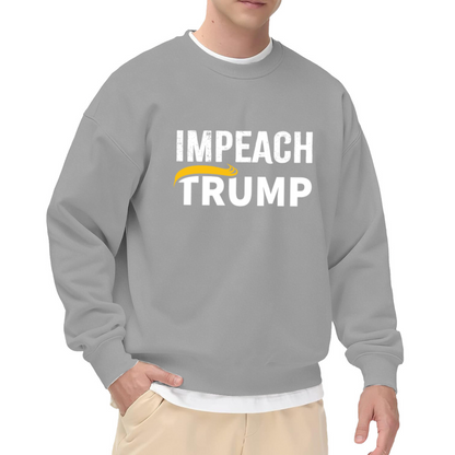 Impeach Trump Political Statement Graphic Crewneck Sweatshirt