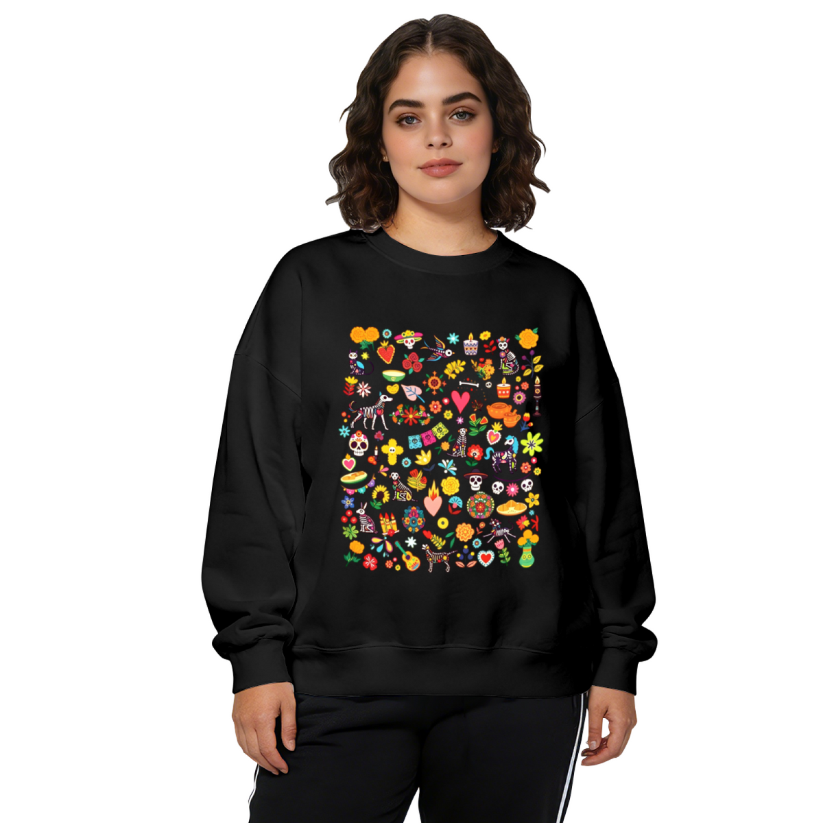 Viral Meme Doodle Character Crewneck Sweatshirt | Funny Simple Sketch Print Pullover