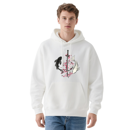 Koi Fish Katana Cherry Blossom Art Hoodie