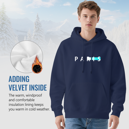 Paris Letter Print Casual Urban Style Hoodie