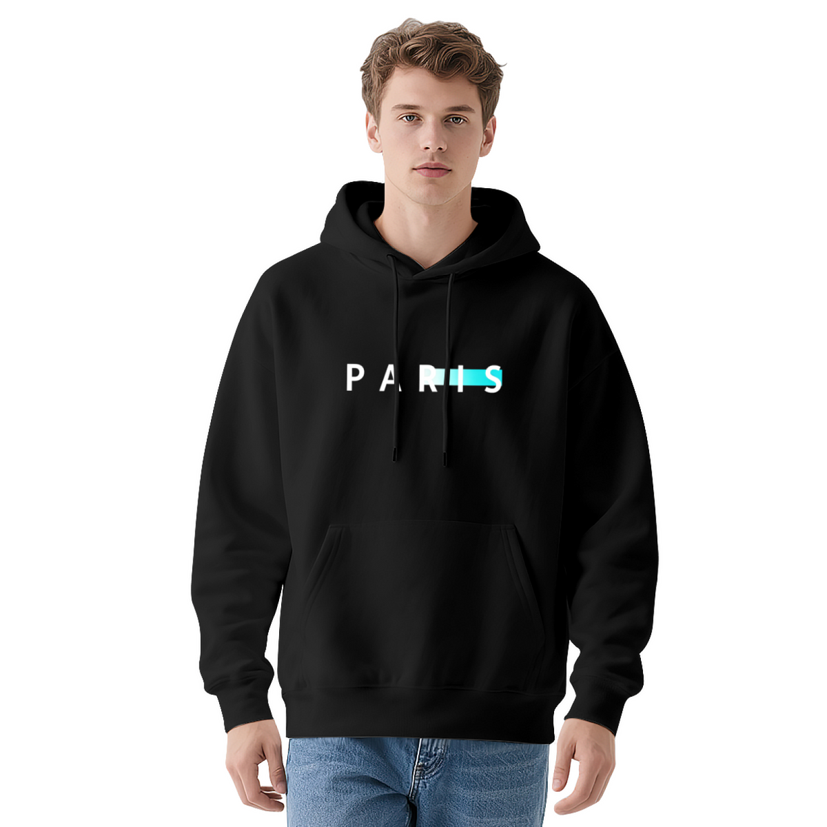 Paris Letter Print Casual Urban Style Hoodie