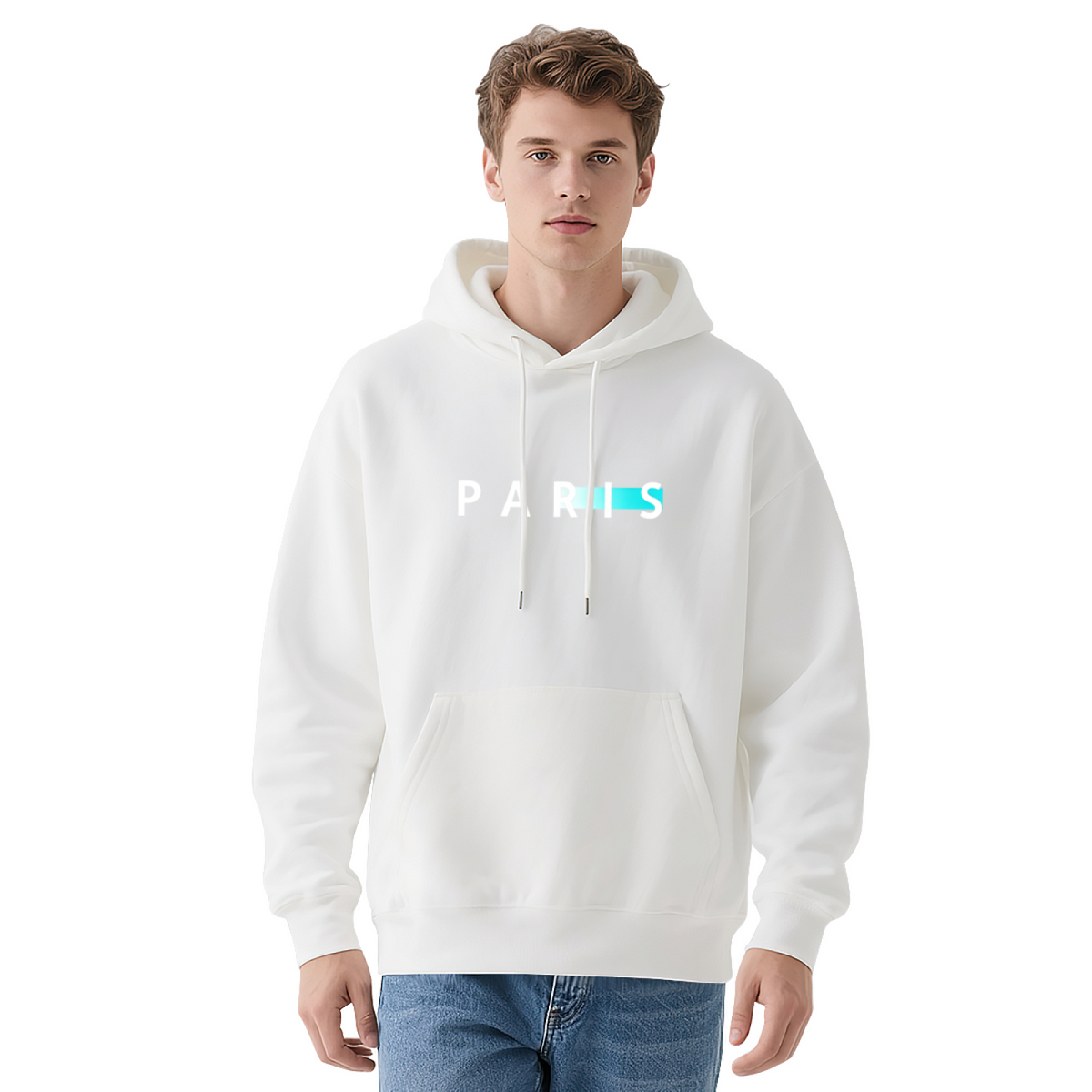 Paris Letter Print Casual Urban Style Hoodie