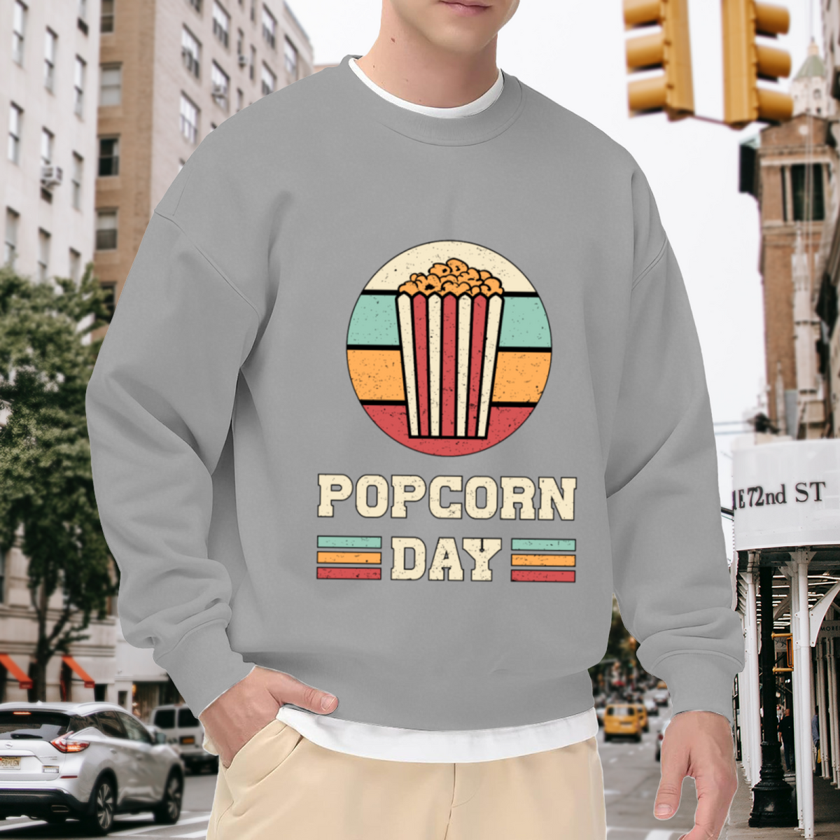 Vintage Tropical Palm Tree Summer Beach Vibe Crewneck Sweatshirt