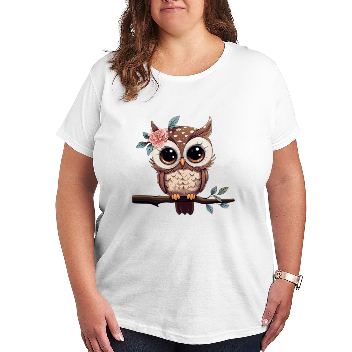 Boho Neutral Tone Vertical Split Hearts Simple Black Tee