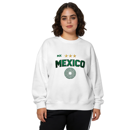 MX Mexico Aztec Symbol Vintage Sport Crewneck Sweatshirt