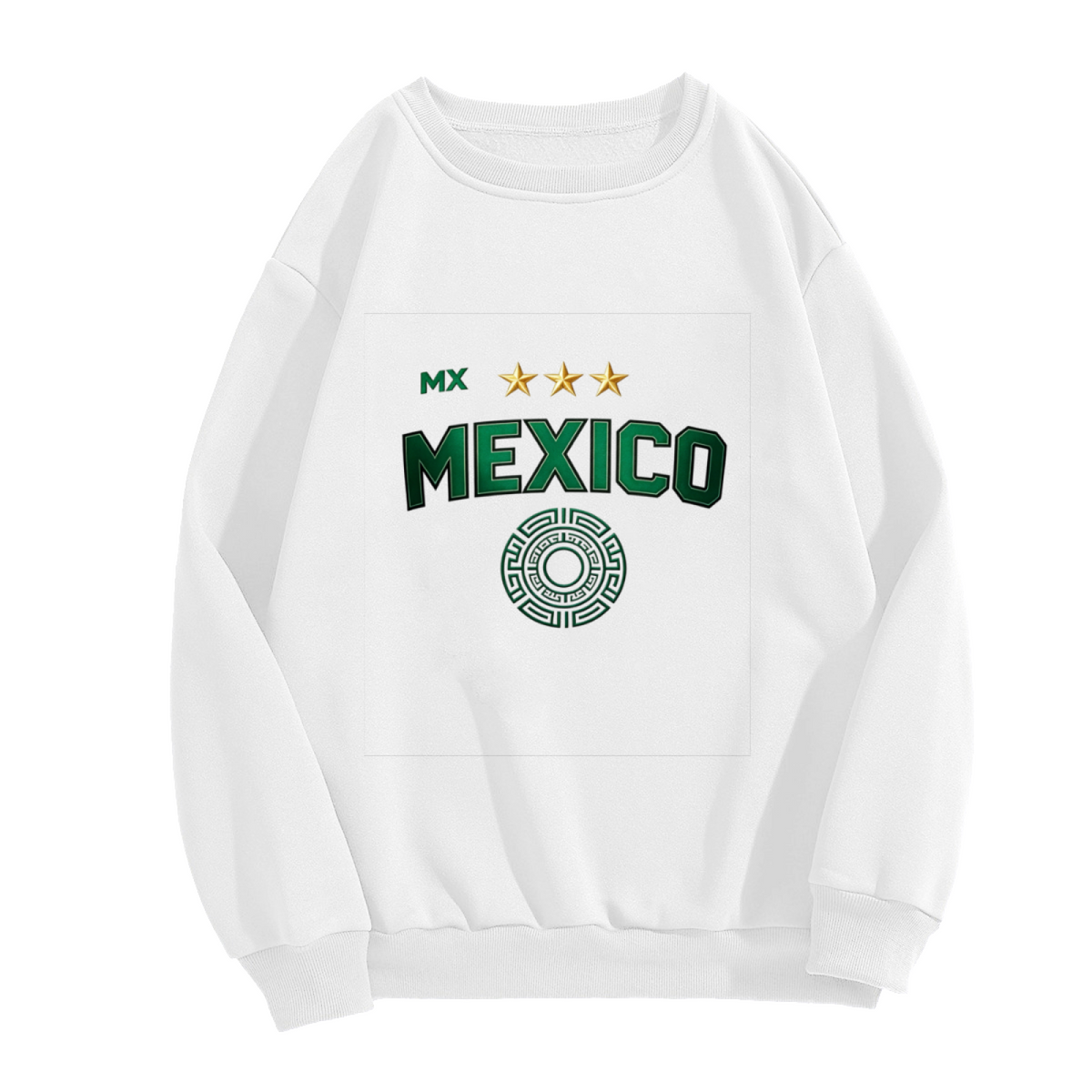 MX Mexico Aztec Symbol Vintage Sport Crewneck Sweatshirt