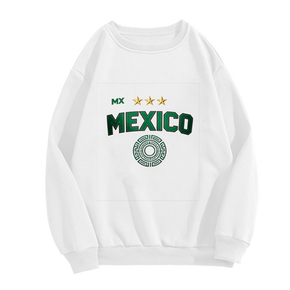 MX Mexico Aztec Symbol Vintage Sport Crewneck Sweatshirt