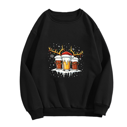 Reinbeer Beer Mugs Funny Christmas Party Crew Sweatshirt