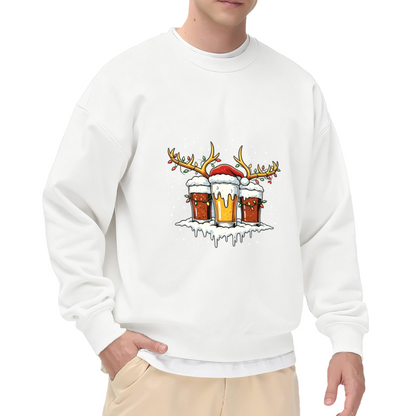 Reinbeer Beer Mugs Funny Christmas Party Crew Sweatshirt